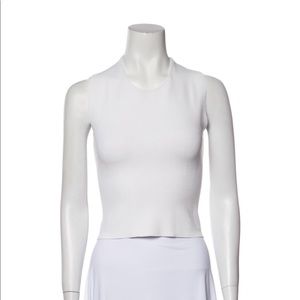 A.L.C. White top with crisscross back strap detail